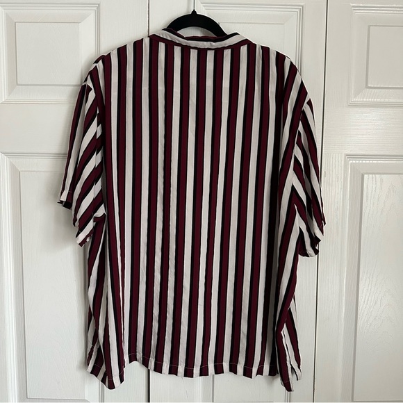 7 Diamonds Mens Striped Shirt Sz XL Preppy Bowling Classic Casual Hipster Comfy - Picture 2 of 10